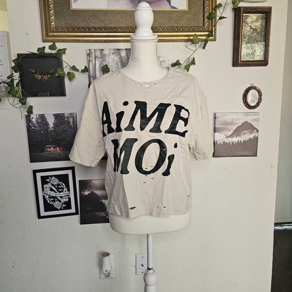 Graphic Tee with Bold Text